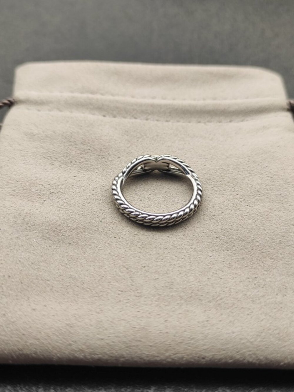 David Yurman 925 Silver Rings with Original Pouch - Picture 3 of 6